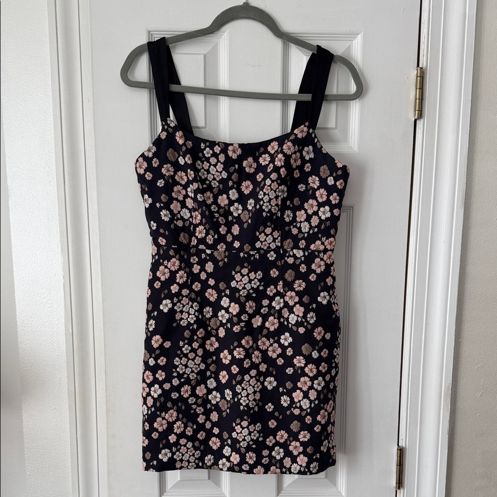 Maeve by Anthropologie Floral Black and Pink Dress